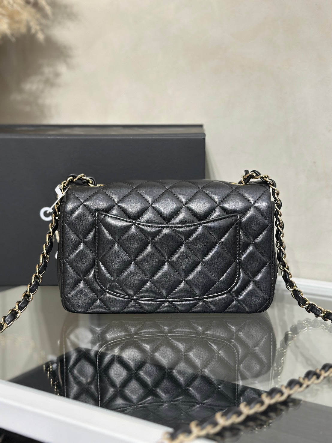 CHANEL 經典口蓋包Mini CF20 - 黑金