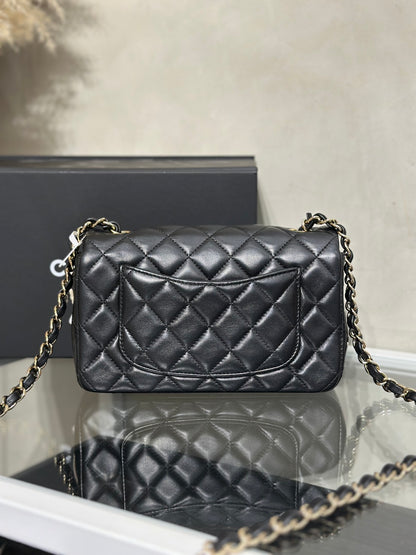 CHANEL 經典口蓋包Mini CF20 - 黑金