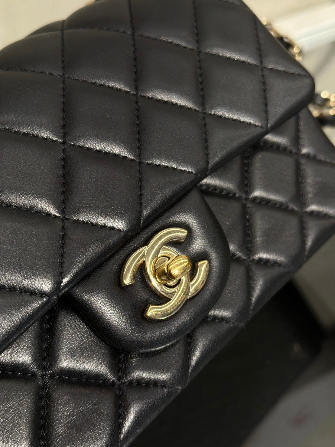 CHANEL 經典口蓋包Mini CF20 - 黑金
