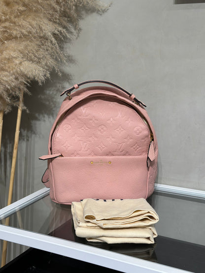 LOUIS VUITTON 壓紋牛皮後背包 - 粉