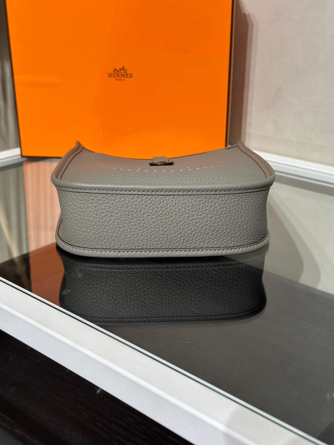 HERMES Mini Evelyne - Gris Meyer 0L 積雨雲灰銀 U