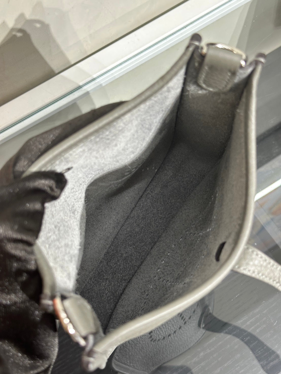 HERMES Mini Evelyne - Gris Meyer 0L 積雨雲灰銀 U