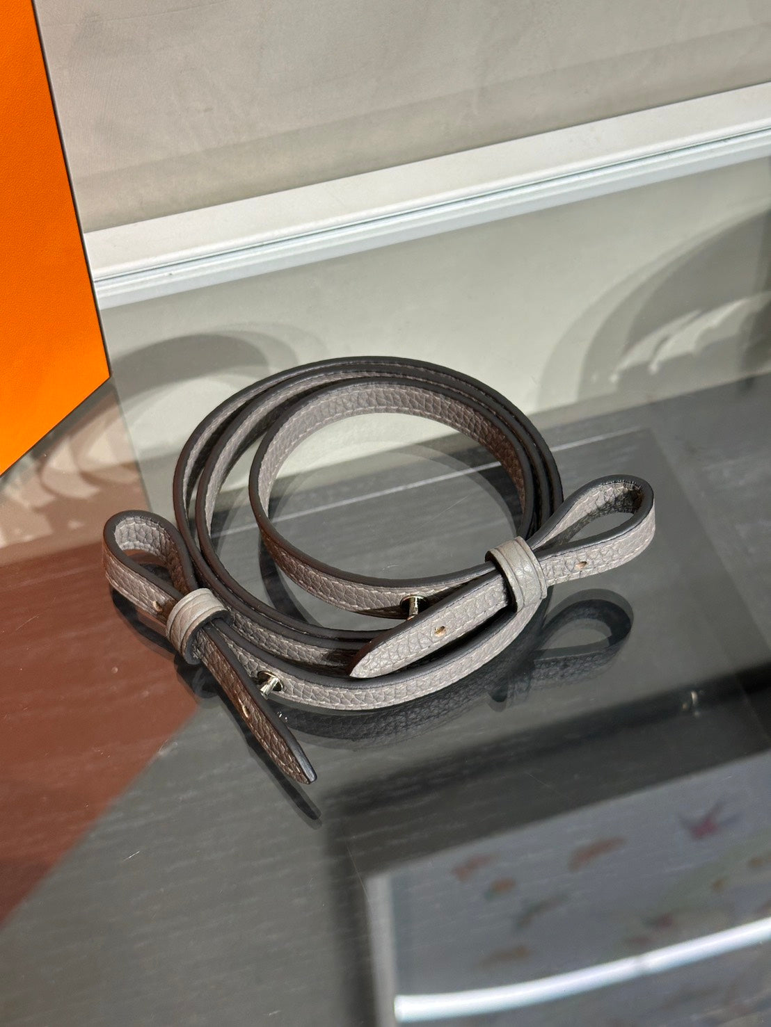 HERMES Mini Evelyne - Gris Meyer 0L 積雨雲灰銀 U