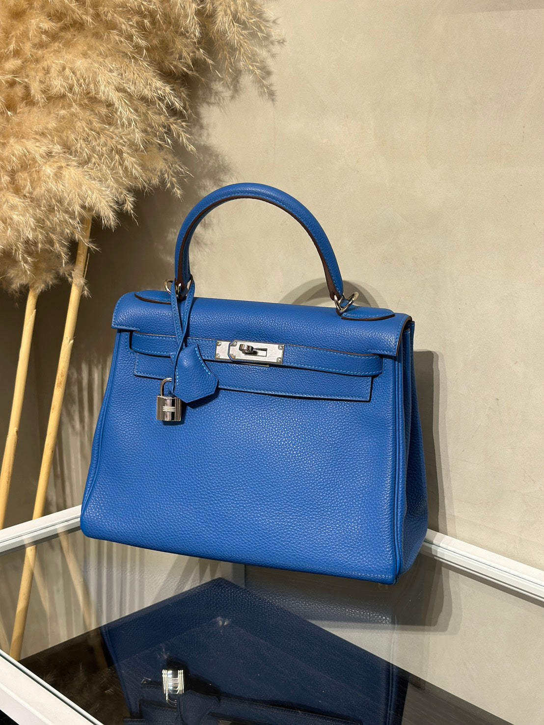 HERMES Kelly 28 - Bleu Zellige I7 琉璃藍銀 🄾