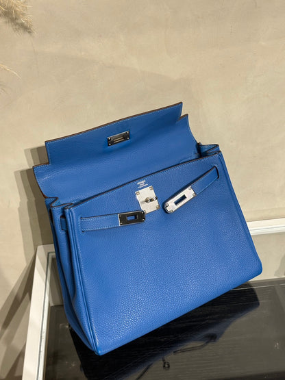 HERMES Kelly 28 - Bleu Zellige I7 琉璃藍銀 🄾