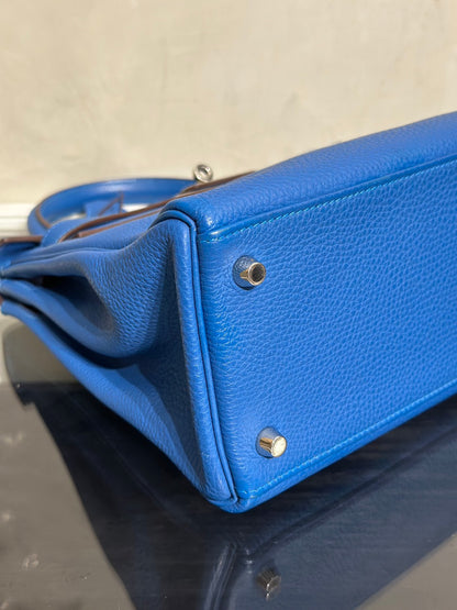 HERMES Kelly 28 - Bleu Zellige I7 琉璃藍銀 🄾