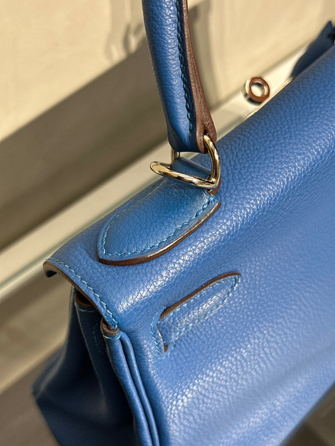 HERMES Kelly 28 - Bleu Zellige I7 琉璃藍銀 🄾