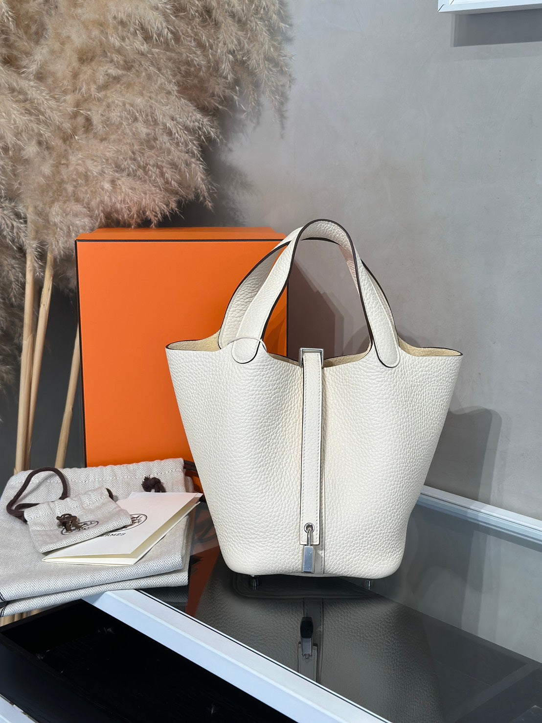 HERMES Picotin 18 - Nata I2 奶油白銀 U