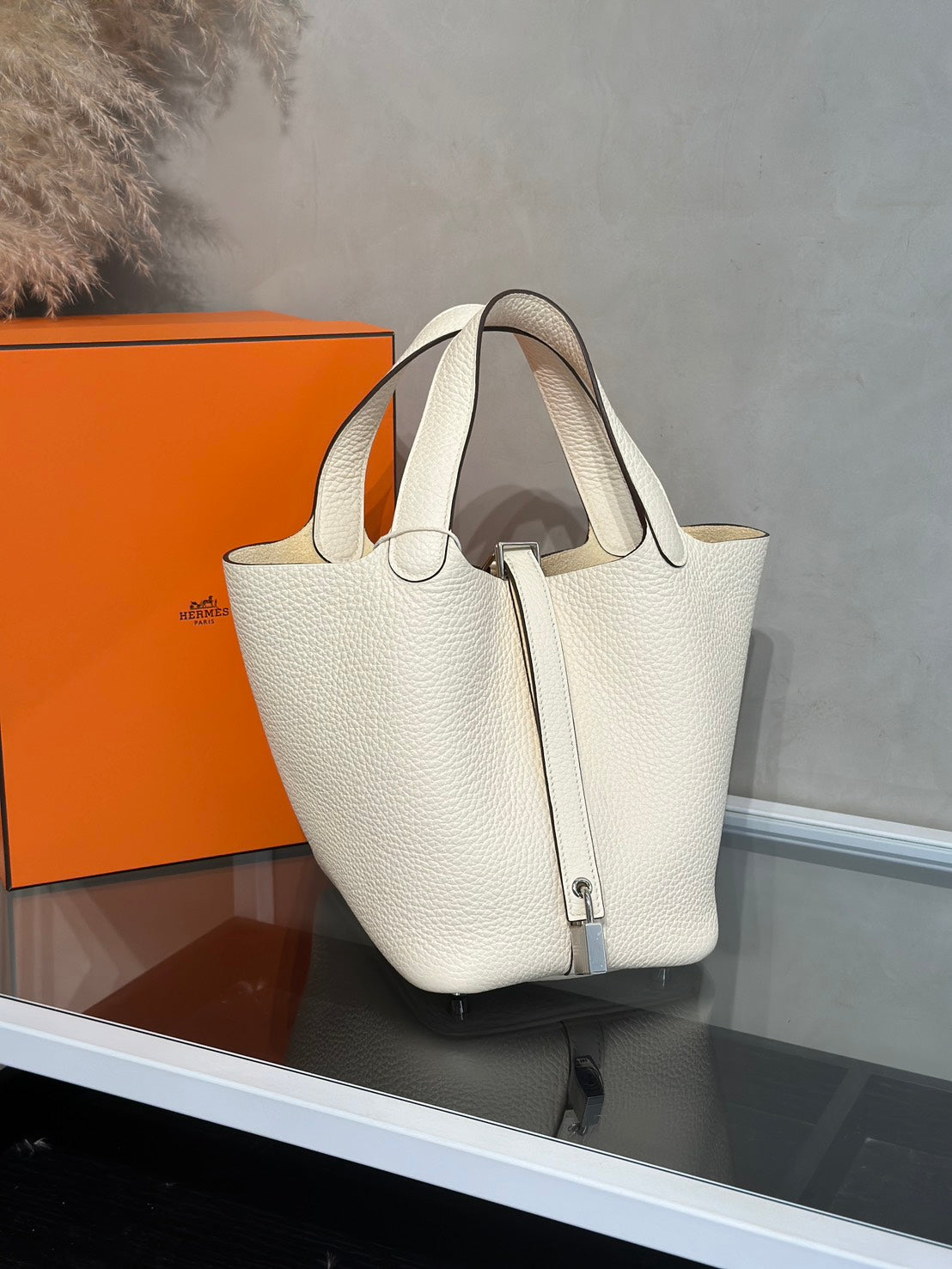 HERMES Picotin 18 - Nata I2 奶油白銀 U