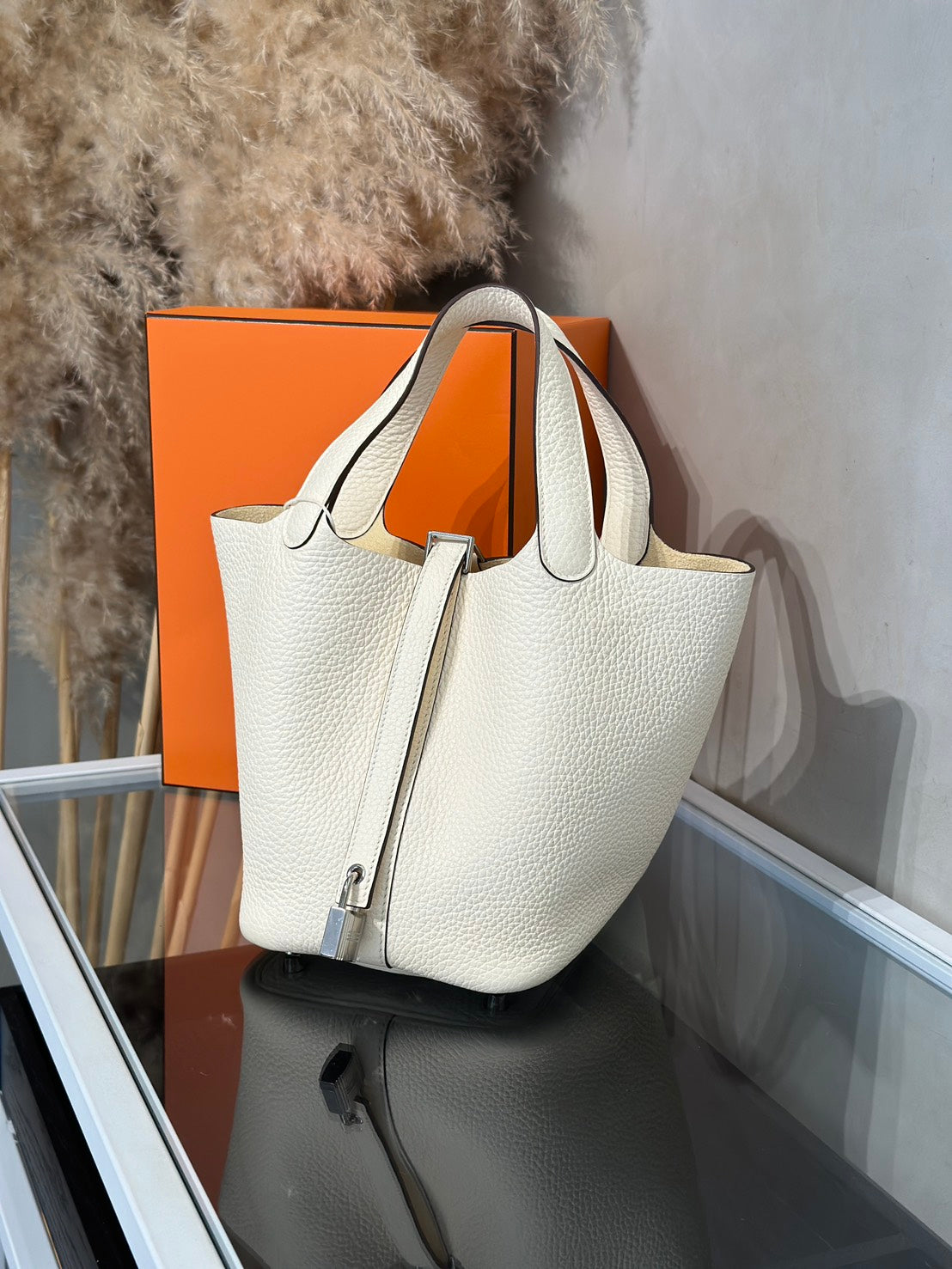 HERMES Picotin 18 - Nata I2 奶油白銀 U