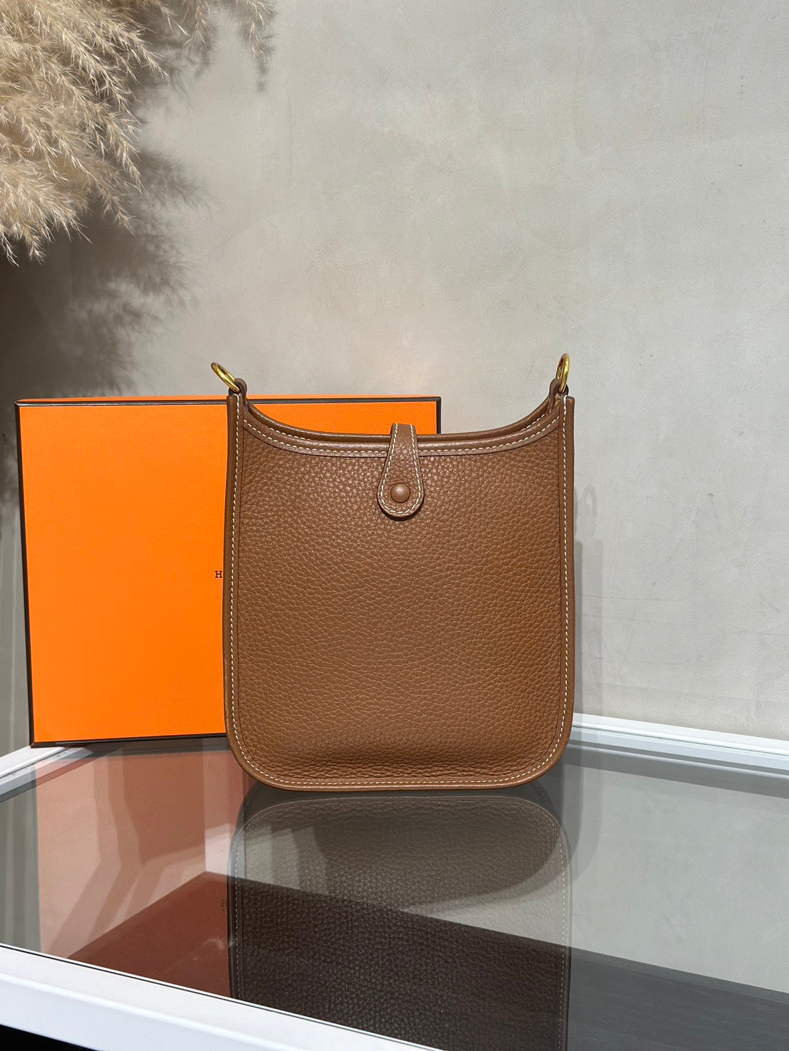 HERMES Mini Evelyne - Gold 37 金棕金 W