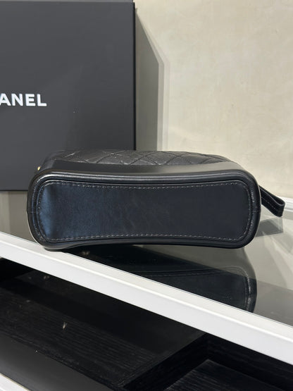 CHANEL 雙鍊條流浪包 - 新中號黑31開