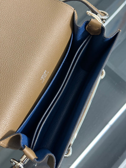 HERMES Mini Roulis - Beige De Weimar D0 威瑪犬銀拚藍 D