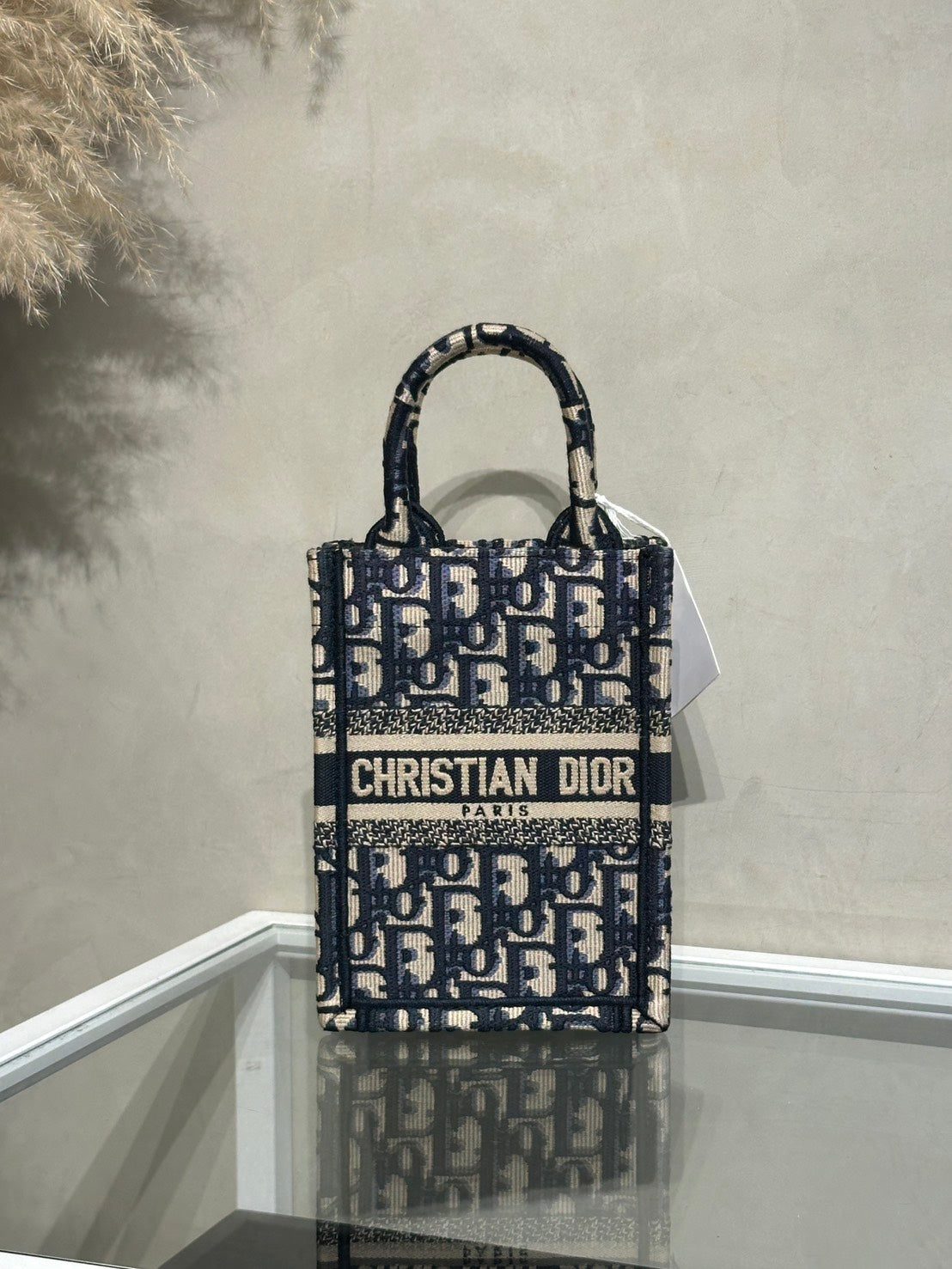 DIOR Oblique Mini Tote斜背小包 - 深藍