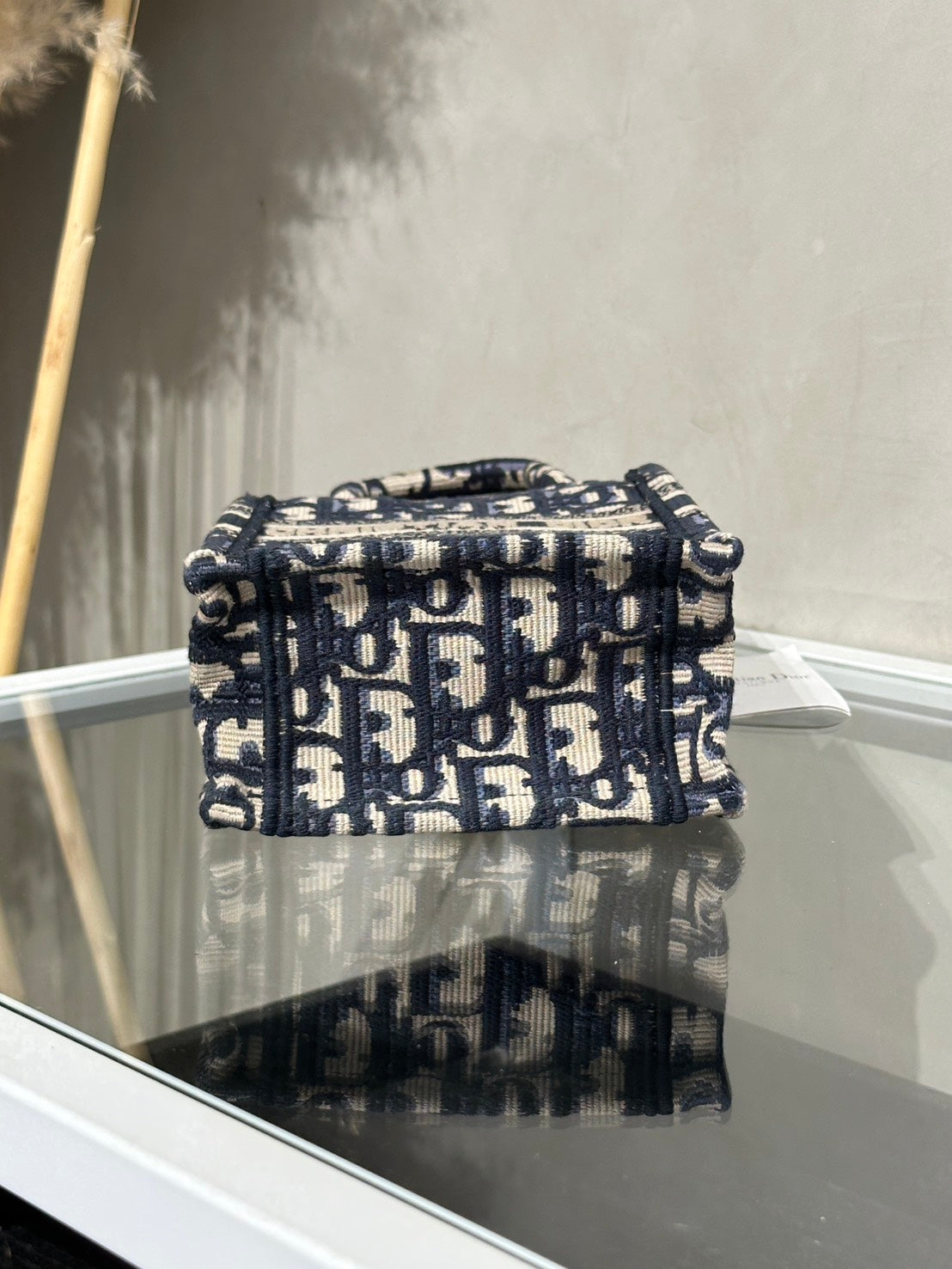 DIOR Oblique Mini Tote斜背小包 - 深藍