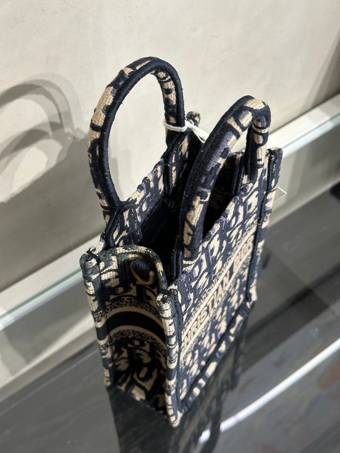 DIOR Oblique Mini Tote斜背小包 - 深藍