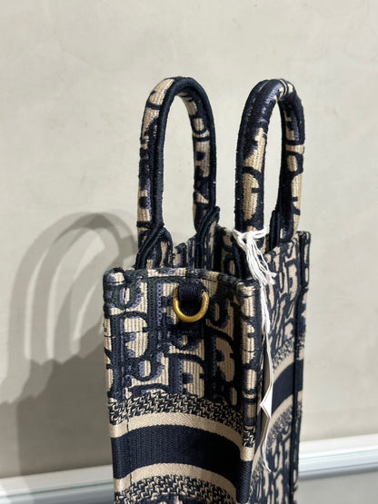 DIOR Oblique Mini Tote斜背小包 - 深藍