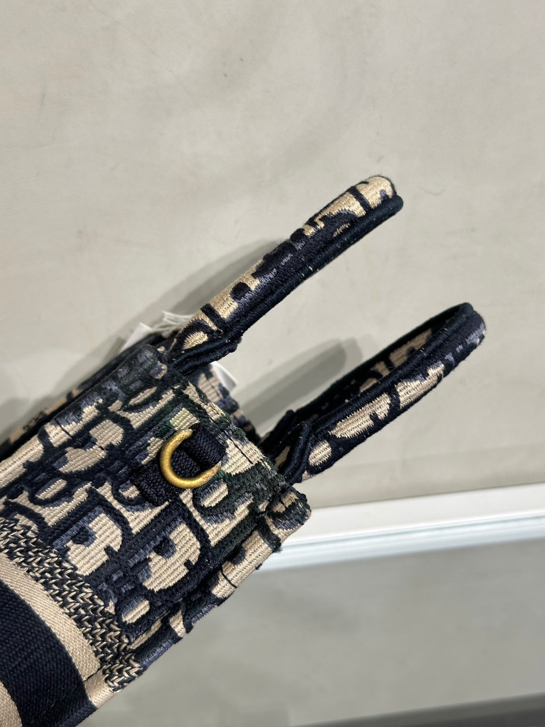 DIOR Oblique Mini Tote斜背小包 - 深藍