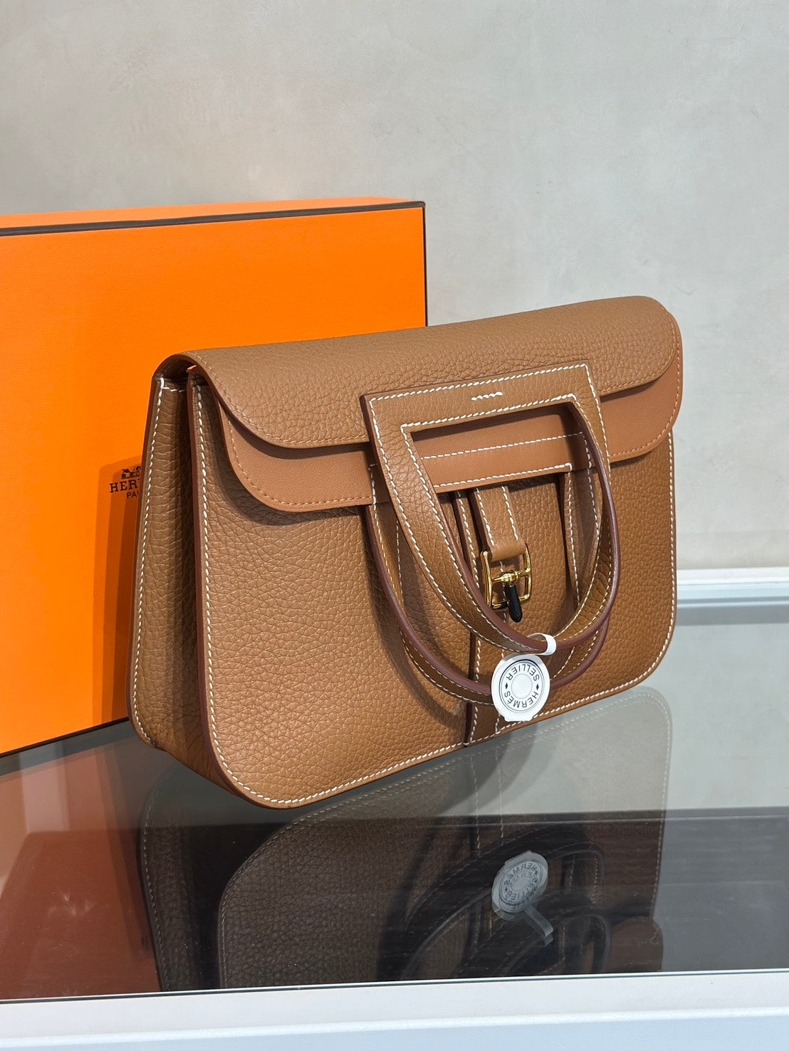 HERMES Halzan 25 - Gold 37 金棕金 G
