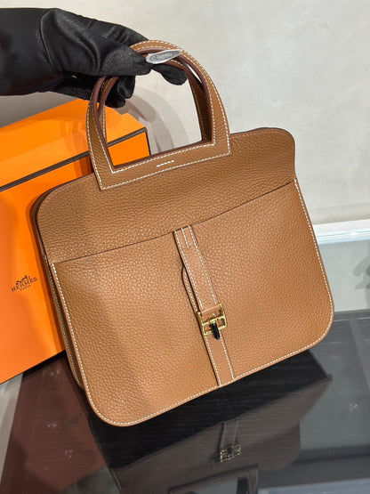 HERMES Halzan 25 - Gold 37 金棕金 G