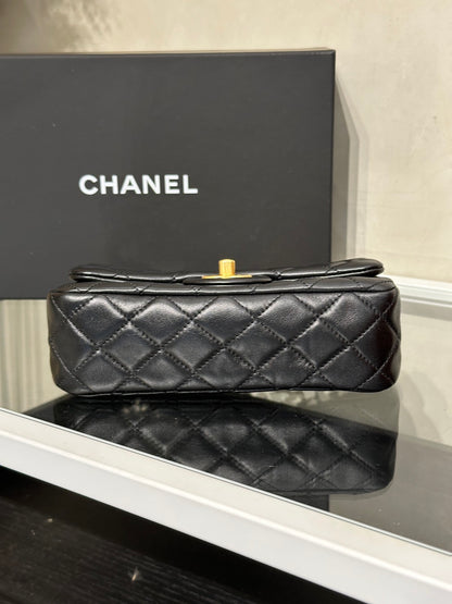 CHANEL 經典口蓋包Mini CF20 - 金球黑金
