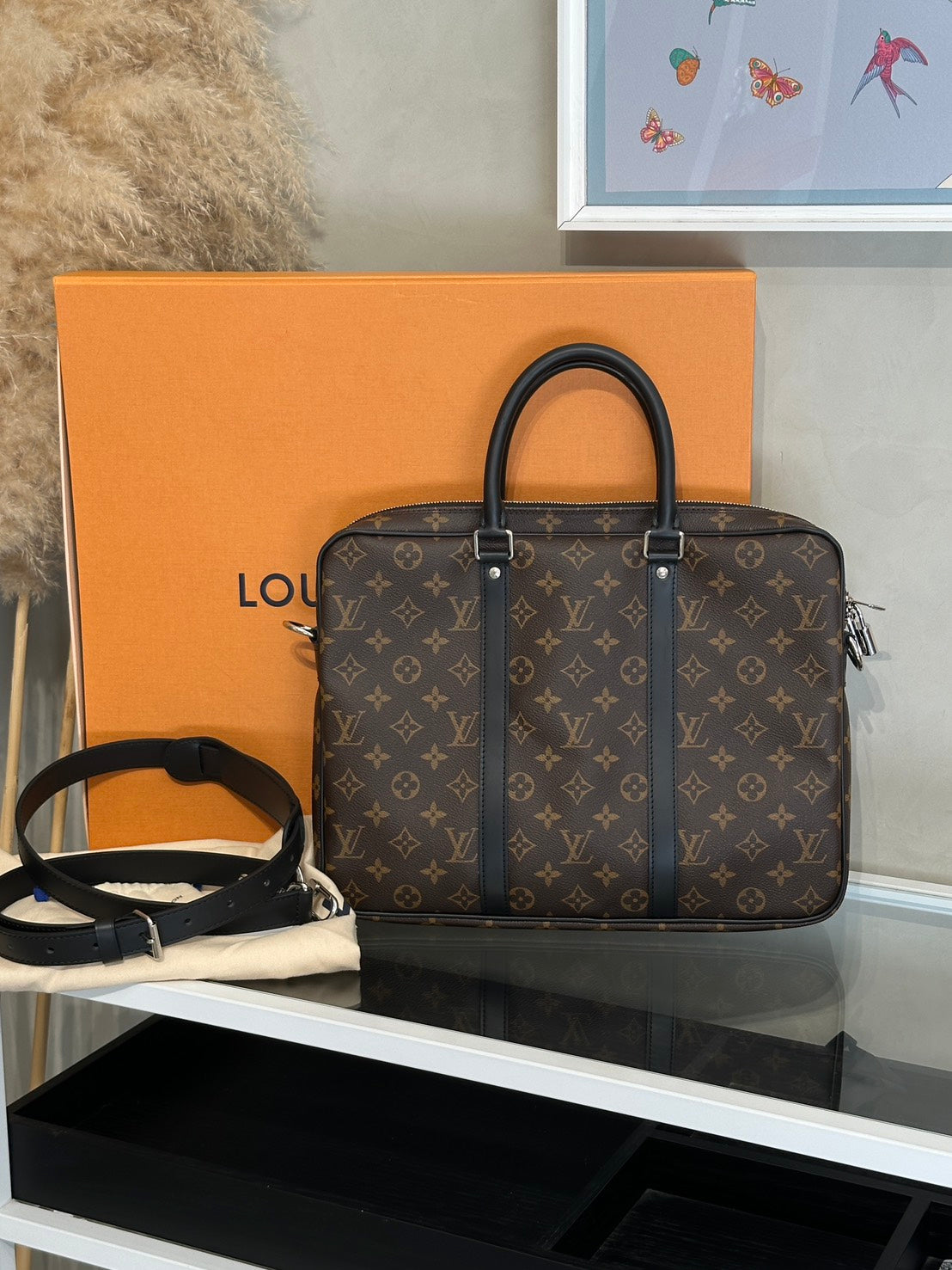 LOUIS VUITTON Porte-Documents Voyage公事包 - PM老花