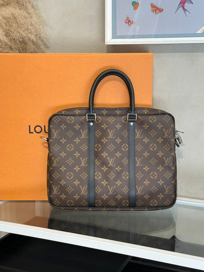 LOUIS VUITTON Porte-Documents Voyage公事包 - PM老花