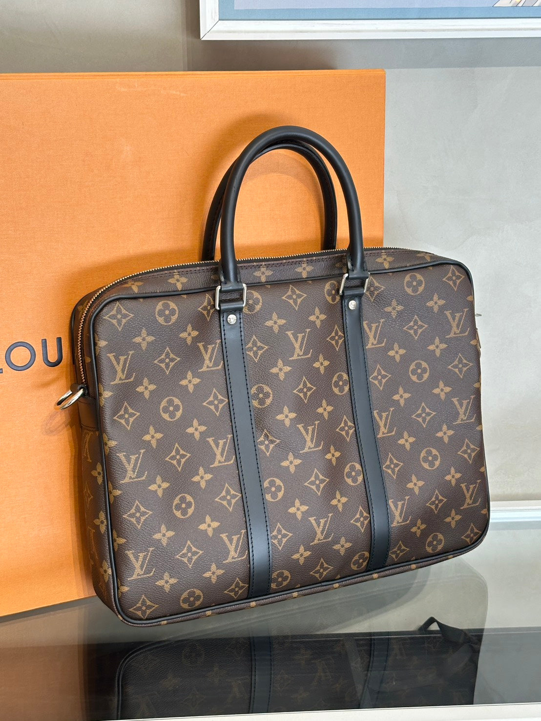 LOUIS VUITTON Porte-Documents Voyage公事包 - PM老花