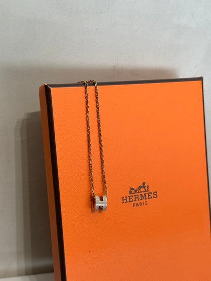 HERMES Mini Pop H項鍊 - 奶茶金