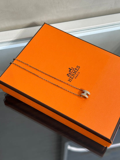 HERMES Mini Pop H項鍊 - 奶茶金