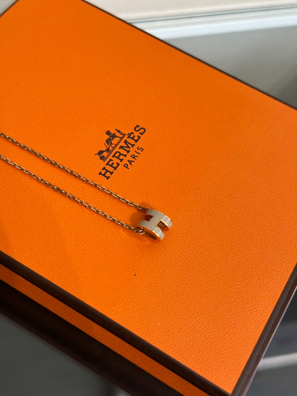 HERMES Mini Pop H項鍊 - 奶茶金