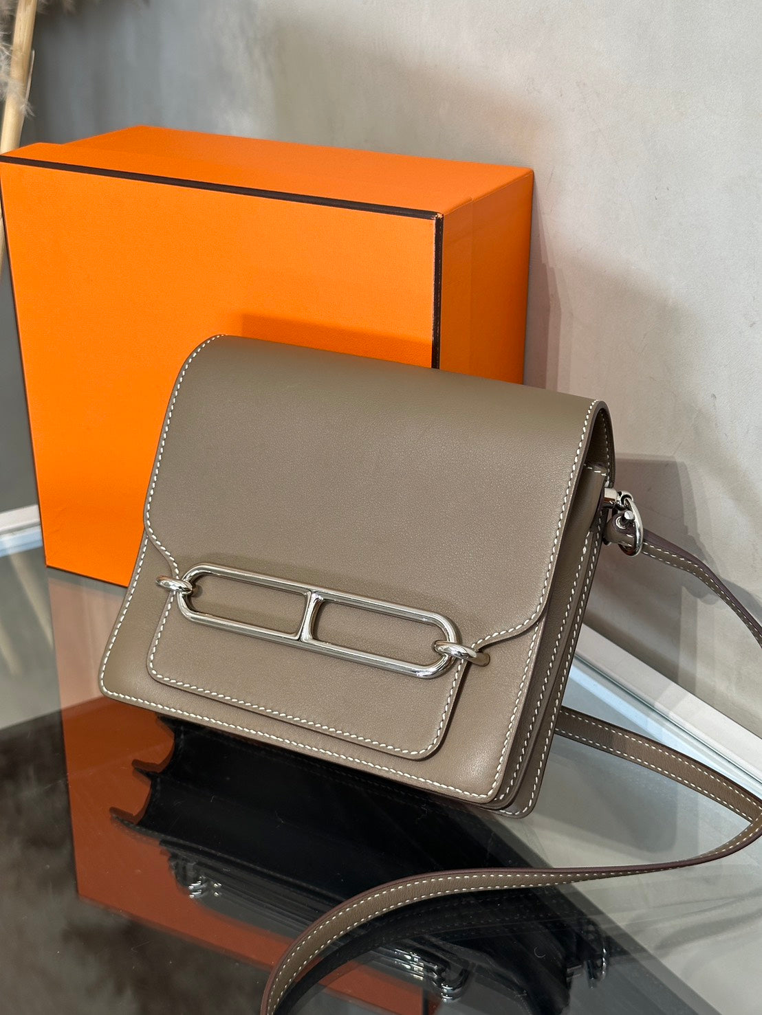 HERMES Mini Roulis - Etoupe 18 大象灰銀 Y