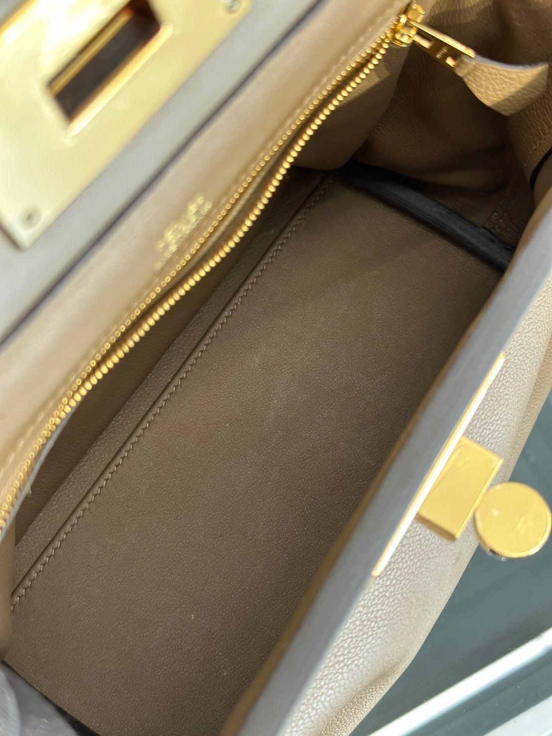HERMES Mini 24/24 - Beige De Weimar D0 威瑪犬米金拚色 Z