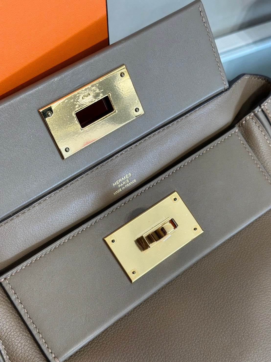 HERMES Mini 24/24 - Beige De Weimar D0 威瑪犬米金拚色 Z