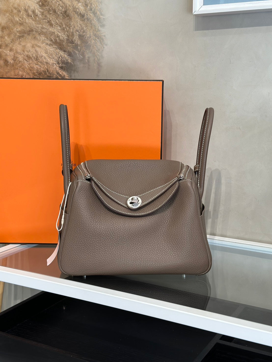 HERMES Lindy 26 - Etoupe 18 大象灰銀 Y