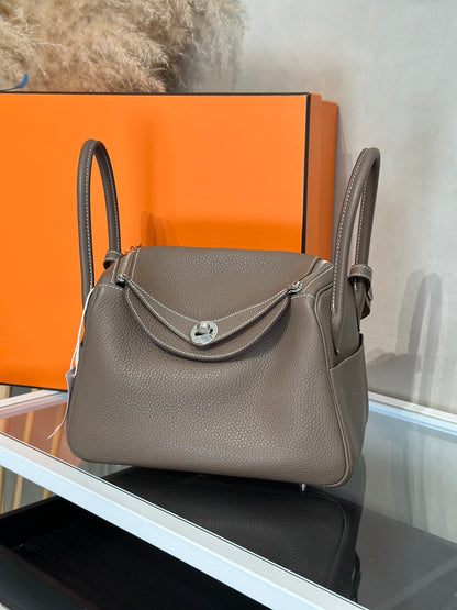 HERMES Lindy 26 - Etoupe 18 大象灰銀 Y
