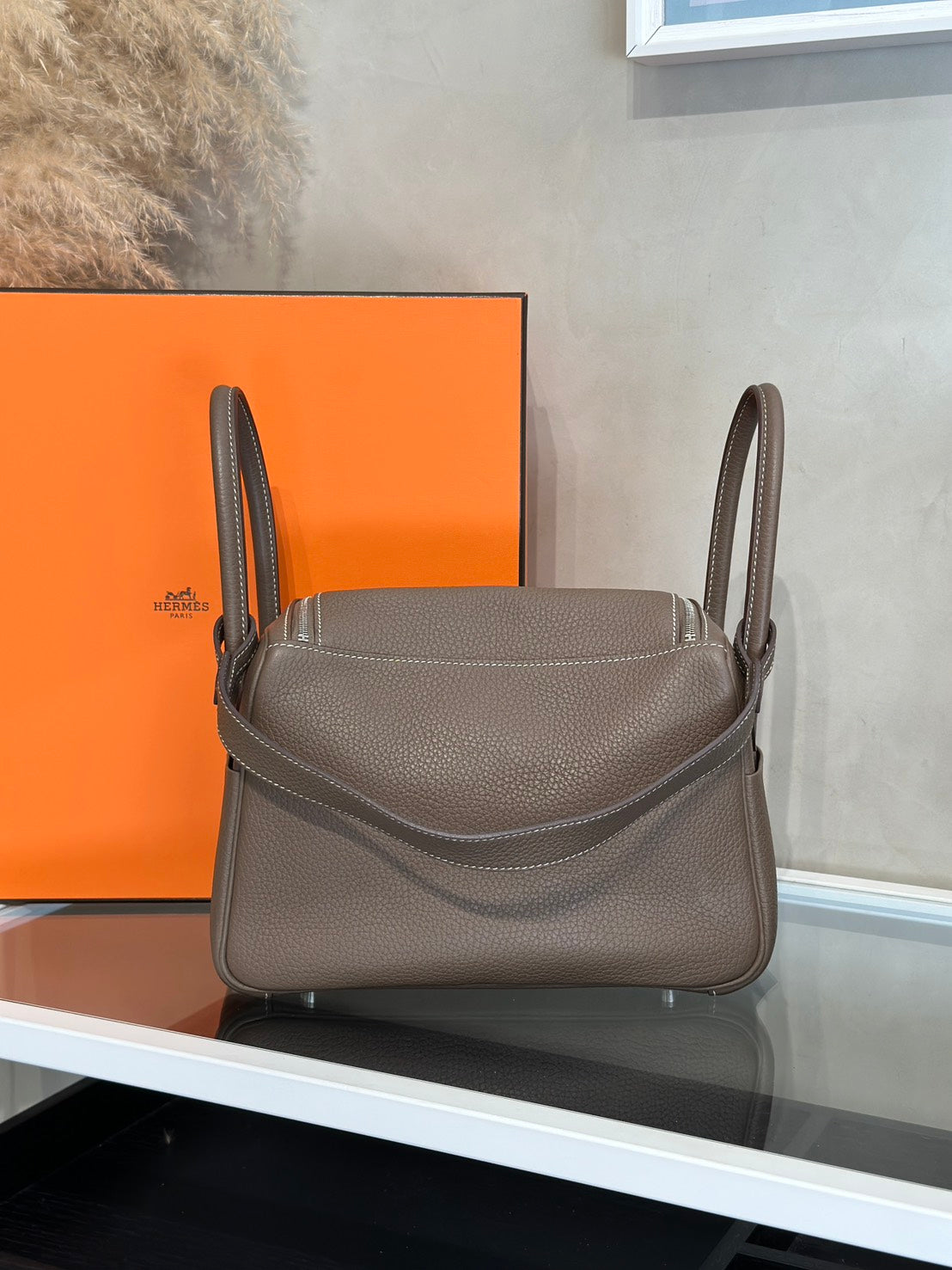 HERMES Lindy 26 - Etoupe 18 大象灰銀 Y