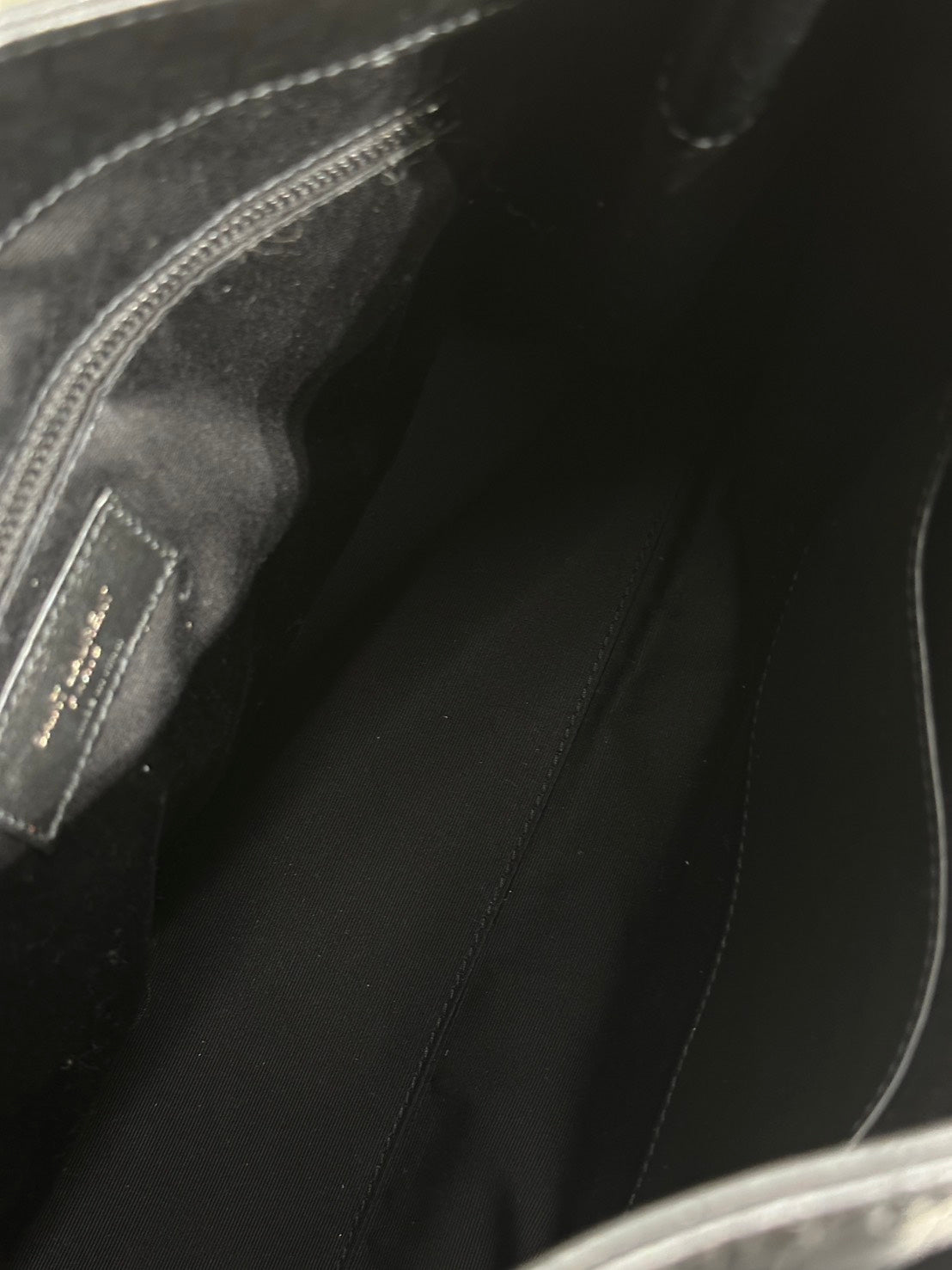 YSL Niki Tote鱷魚壓紋 - 中號So Black