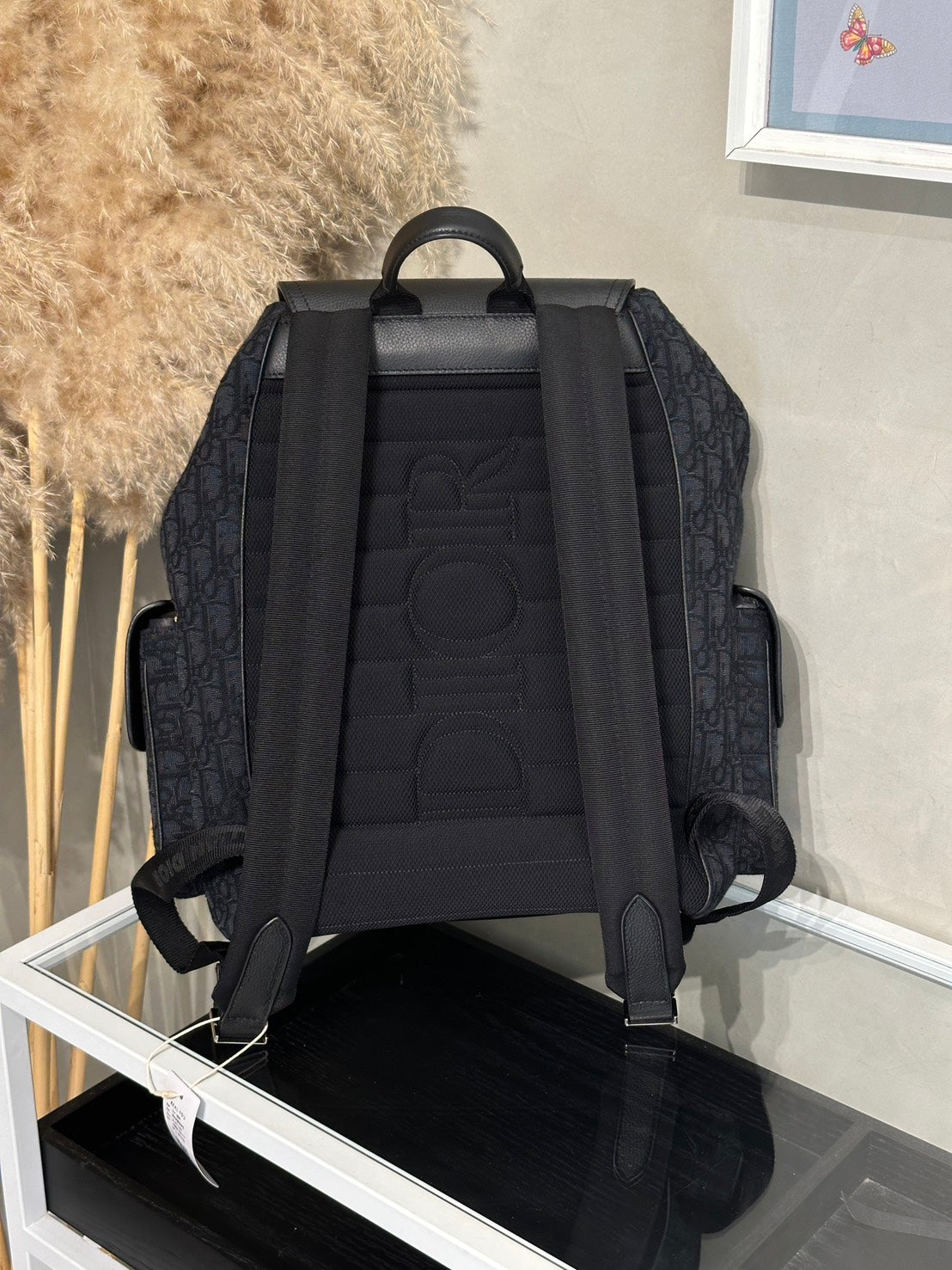 DIOR Saddle老花後背包