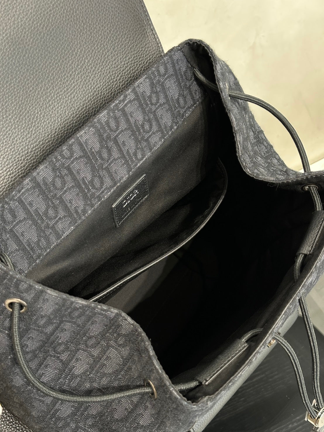 DIOR Saddle老花後背包