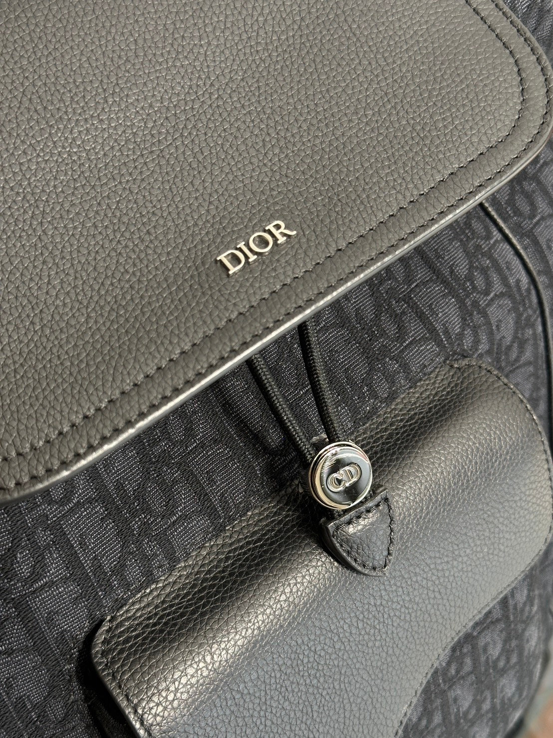 DIOR Saddle老花後背包