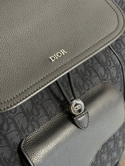 DIOR Saddle老花後背包