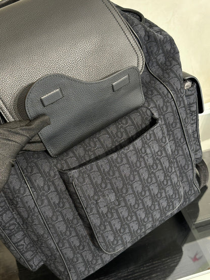 DIOR Saddle老花後背包
