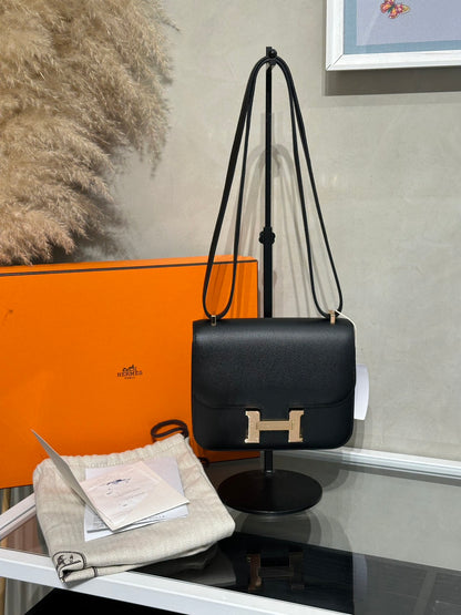 HERMES Mini Constance 19 - Noir 89 黑玫瑰金 C