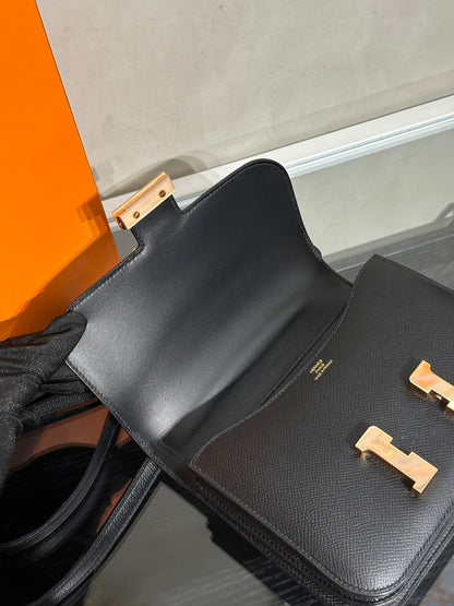 HERMES Mini Constance 19 - Noir 89 黑玫瑰金 C