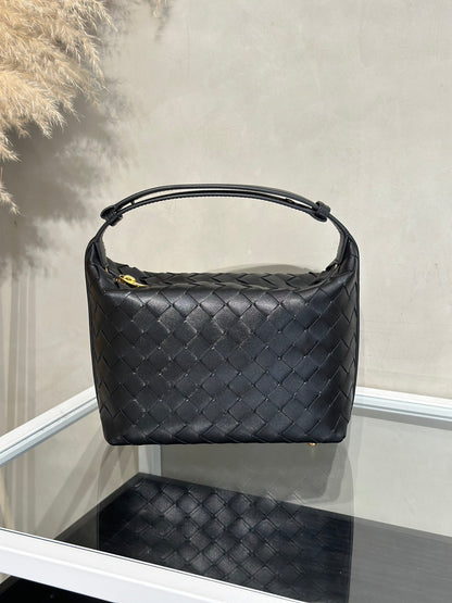 BOTTEGA VENETA  Wallace Mini Intrecciato單肩包 - 黑