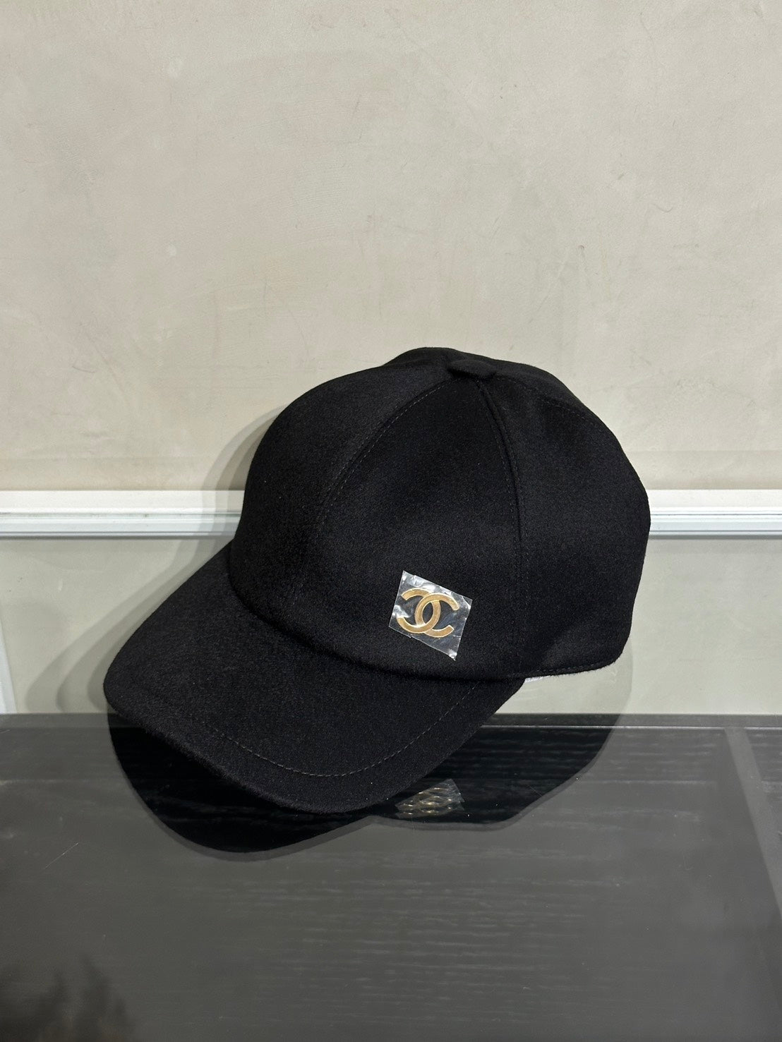 CHANEL 26B羊絨休閒帽 - 黑