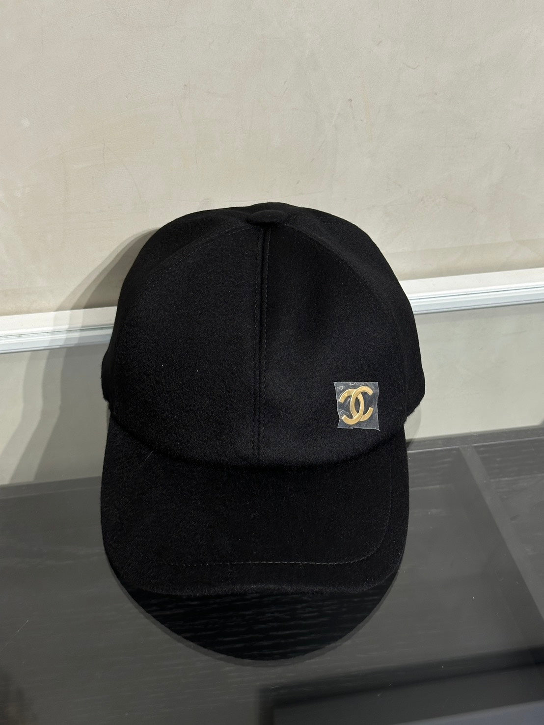 CHANEL 26B羊絨休閒帽 - 黑