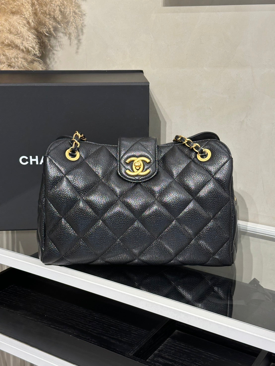 CHANEL 復古雙C保齡球包 - 黑金
