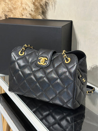 CHANEL 復古雙C保齡球包 - 黑金